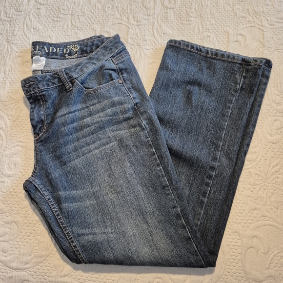 Inked & Faded Denim - Inked & Faded women's size 16 Curvy Bootcut medium blue stretch jeans VGUC